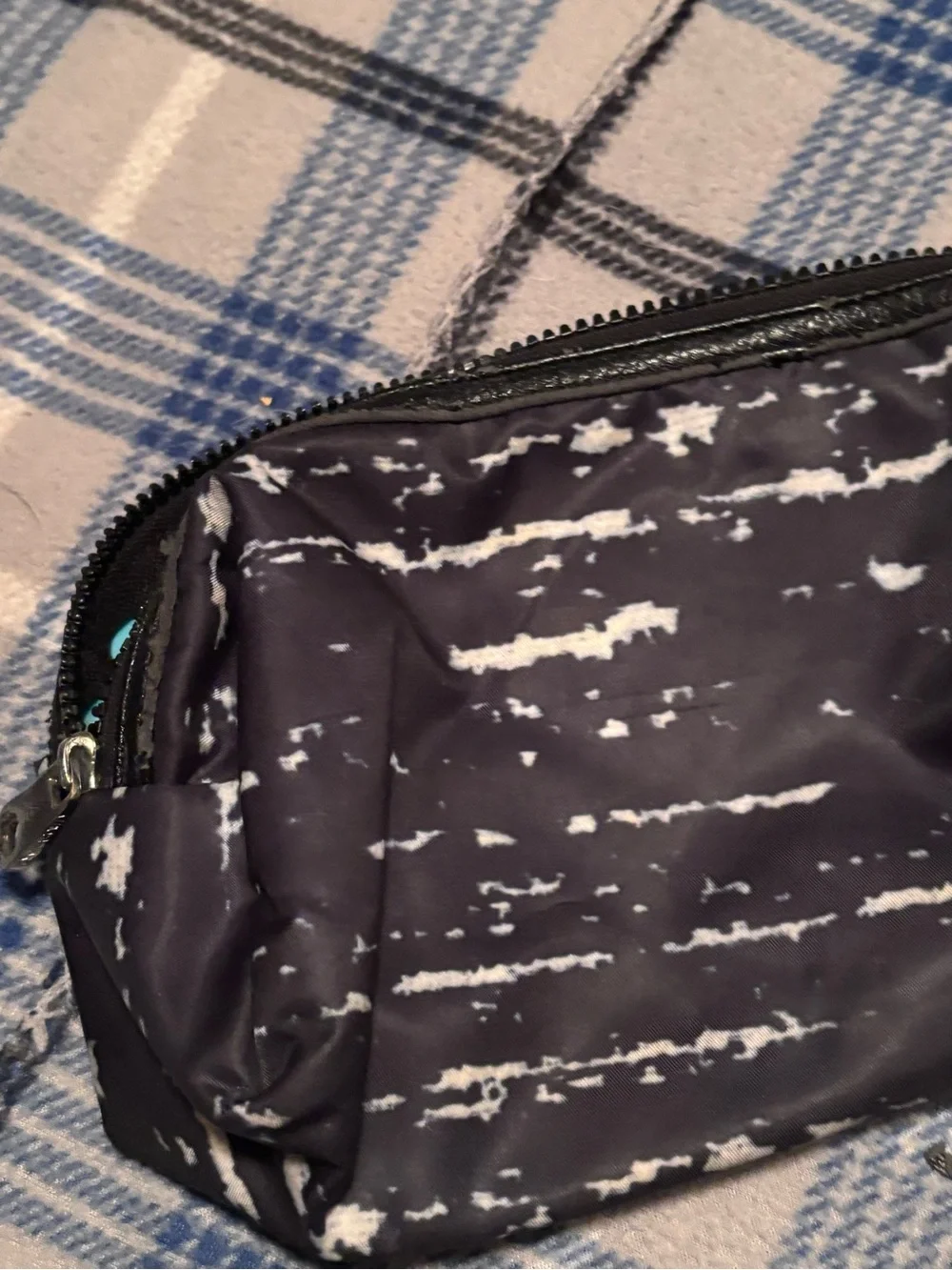 Cynthia Rowley Black and White Patterned Cosmetic Pouch